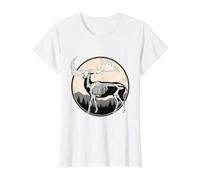 Immense élan Irlandais préhistorique T-Shirt Graphique avec Valeur, Femme, Blanc, L