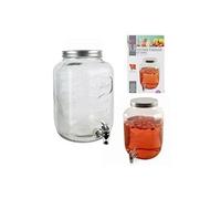 HOME DECO FACTORY Fontaine à boisson KV7177 en verre – large ouverture, robinet – 8 L