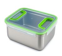 immer Boîte de conservation inox - Hermétique et anti-fuite, acier inoxydable 18/8, compatible lave-vaisselle, four jusqu’à 250°C, grande boîte alimentaire pour meal prep, marinade, stockage (6 L)