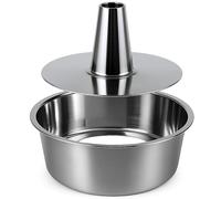 immer Moule à gâteau en acier inoxydable avec fond amovible - Moule Angel Cake, Gugelhupf et Chiffon Cake, sans revêtement PFAS, anti-fuite, durable, résistant à la chaleur, Ø 28 cm