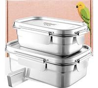 immer Set Lunch Box Acier Inox SafeLock 800 ml + 1600 ml - boîtes repas étanches, sans plastique et sans BPA, acier inox alimentaire 18/8, lunch box durable