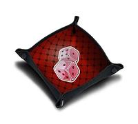IMMERSION Piste de dés 21x21 cm - Plateau à dés Pliable Haute Qualité pour Jeu de Société - l'accessoire Parfait pour Vos Jeux - idéal pour Le Transport - incassable - imprimé en France (Roller Red)