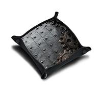 IMMERSION Piste de dés 21x21 cm - Plateau à dés Pliable Haute Qualité pour Jeu de Société - l'accessoire Parfait pour Vos Jeux - incassable - imprimé en France (Rusty Gears)