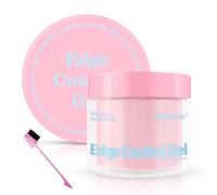 immetee Gel de contrôle des bords avec brosse, Gel coiffant pour cheveux rebelles, gel de contrôle des bords pour cheveux afro.（100g,3.52 oz） (Rose-melon d'eau)