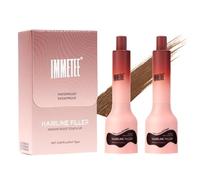 immetee Stylo Correcteur Ligne Capillaire, Stylo Retouche Multi-Usage pour Cheveux Clairsemés, Barbe et Sourcils, Pointe Fine Waterproof Effet Naturel, Longue Tenue, 0,067 oz x2 PCS (Brun moyen)