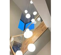Immeuble Duplex Rotatif, loft, hôtel créatif, Villa, escalier, Long, lumière trichromatique, Lustre, Moderne, Minimaliste, célébrité d'Internet (Taille : 6 têtes)