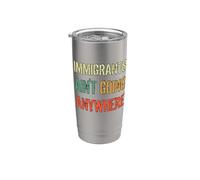 IMMIGRANTS AIN'T GOING ANYWHERE - Droits des réfugiés Gobelet isotherme en acier inoxydable double paroi