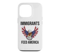 Immigrants Feed America US Eagle Flag Pro Immigration Rights Coque pour iPhone 13 Pro