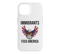 Immigrants Feed America US Eagle Flag Pro Immigration Rights Coque pour iPhone 14