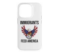 Immigrants Feed America US Eagle Flag Pro Immigration Rights Coque pour iPhone 14 Pro