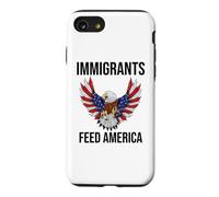Immigrants Feed America US Eagle Flag Pro Immigration Rights Coque pour iPhone SE (2020) / 7/8