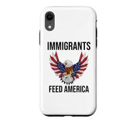 Immigrants Feed America US Eagle Flag Pro Immigration Rights Coque pour iPhone XR