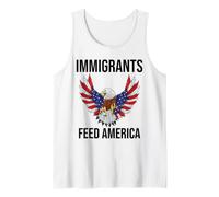 Immigrants Feed America US Eagle Flag Pro Immigration Rights Débardeur