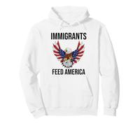 Immigrants Feed America US Eagle Flag Pro Immigration Rights Sweat à Capuche