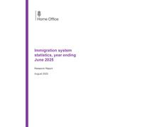 Immigration system statistics, year ending June 2025: Home Office Research Report including CD-ROM of data