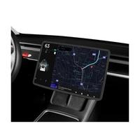 IMMLSX Film Protection Écran Cadre Protection Silicone Pour Tesla Pour Model 3 Y 2017-2025 Écran Contrôle Central Protection D'écran Navigation Accessoires Voiture(Black)