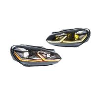 IMMLSX Phares Avant Phare Principal Pour VW Pour Golf 6 MK6 VI Pour TSI Pour TDI 2009-2014 Projecteur DRL Ligne Argentée Feux Avant Assemblage Phares LED