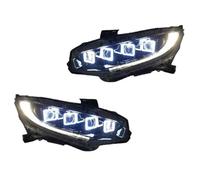 IMMLSX Voiture Ensemble Phares Pour Civic X 10Th 2016-2021 Pour Bugatti Design Led Phares Automatiques Assemblage Signal Dynamique Lampe Avant Accessoires Feux Voiture(LED)