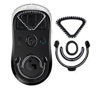 immoenuc Patins de souris en verre pour souris de jeu sans fil Logitech G PRO X Superlight - Accessoires de souris de jeu lisses et durables - Fabrication en verre trempé plus mince (noir)