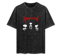 Immortal Band Norway Metal Rock Band Mens T-Shirt Casual Cotton Unisex Black Tees Tops S