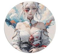 Immortal Heroes Fantasy 1000 Piece Round Puzzle Portrait-Puzzle Jigsaw Puzzle for Adults and Kids, Challenging & Brainteasing Stress Reliver Toys for Kids 1000pcs (67.5x67.5cm)