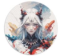 Immortal Heroes Fantasy 1000 Piece Round Puzzle Portrait-Puzzle Jigsaw Puzzle for Adults and Kids, Challenging & Brainteasing Stress Reliver Family Educational Games 1000pcs (67.5x67.5cm)