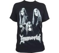 Immortal Mesh Group Registered and Approved Music Men's T-Shirt Unisex Black Cotton Print Tee Shirts XL