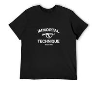 Immortal Technique Army Vintage Machine Words Men's T-Shirt Unisex Black Cotton Print Tee Shirts XL
