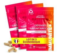 IMMUNITE + | Défenses Immunitaires & Anti-Fatigue | Vitamine C + D3 100% AR | 5 plantes 100% Naturelles + Shiitake | Astragale 100 mg | Rosa Canina 80 mg | Propolis Verte | Racine de Ginseng Sibérien