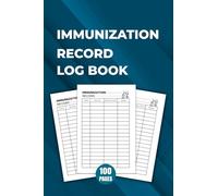 Immunization Record Log Book Pocket Size: Vaccination Medical Tracker and Health history Book
