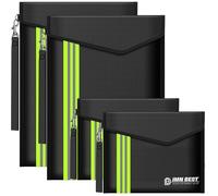 ImnBest 4 sacs ignifuges et étanches, portefeuille ignifuge pour documents A4, objets de valeur (fer 4S)
