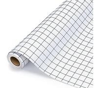 ImnBest Film de Transfert pour Traceur Vinyle - 30,5 cm x 500 cm - avec Grille D'alignement Transparente, Cameo pour Décalcomanies,Panneaux et Murs (Noir30,5x500 cm)