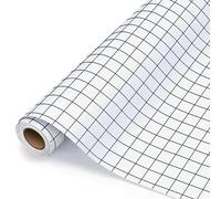 ImnBest Film de Transfert pour Traceur Vinyle - 30,5 cm x 500 cm - avec Grille D'alignement Transparente, Cameo pour Décalcomanies,Panneaux et Murs (Noir30,5x950 cm)
