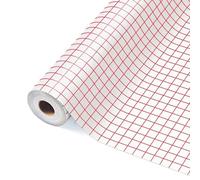 ImnBest Film de Transfert pour Traceur Vinyle - 30,5 cm x 500 cm - avec Grille D'alignement Transparente, Cameo pour Décalcomanies,Panneaux et Murs (Grille rouge)