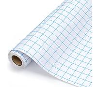 ImnBest Film de Transfert pour Traceur Vinyle - 30,5 cm x 950 cm - avec Grille D'alignement Transparente, Cameo pour Décalcomanies,Panneaux et Murs (Bleu 30.5 * 950cm)