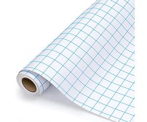 ImnBest Film de Transfert pour Traceur Vinyle - 30,5 cm x 950 cm - avec Grille D'alignement Transparente, Cameo pour Décalcomanies,Panneaux et Murs (Bleu 30.5 * 950cm)