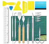 ImnBest Lot de 19 outils de désherbage en vinyle, accessoires pour traceur en acier inoxydable, avec 1 sac de rangement, pour le bricolage, camées, lettrage, fabrication de cadeaux de Noël