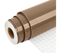 IModeur 25Ft vinyle adhésif brun - 30,5 x 762 cm Vinyle adhesivo permanent pour tasse, vinyle Cricut pour cadeau d'anniversaire, ornements de fête, décoration intérieure