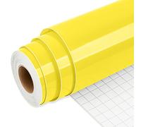 IModeur 25Ft vinyle adhésif jaune - 30,5 x 762 cm Vinyle adhesivo permanent pour tasse, vinyle Cricut pour cadeau d'anniversaire, ornements de fête, décoration intérieure