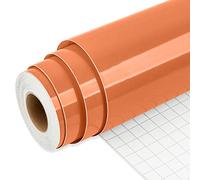 IModeur 25Ft vinyle adhésif orange - 30,5 x 762 cm Vinyle adhesivo permanent pour tasse, vinyle Cricut pour cadeau d'anniversaire, ornements de fête, décoration intérieure