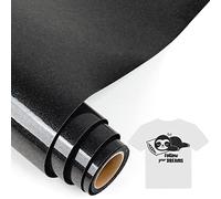 IModeur 5 Ft Rouleau Vinyle Thermocollant Noir Scintillant - 30,5 x 153 cm flex thermocollant Noir pour Cricut Maker, Silhouette Cameo, vêtements, bonnets, pantalons, autres tissus