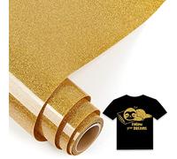 IModeur 5 Ft Rouleau Vinyle Thermocollant Or Scintillant - 30,5 x 153 cm flex thermocollant Or pour Cricut Maker, Silhouette Cameo, vêtements, bonnets, pantalons, autres tissus