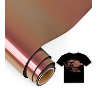 IModeur 5 Ft Rouleau Vinyle Thermocollant Or vers fuchsia - 30,5 x 153 cm flex thermocollant pour Cricut Maker, Silhouette Cameo, vêtements, bonnets, pantalons, autres tissus
