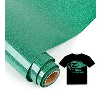 IModeur 5 Ft Rouleau Vinyle Thermocollant Vert Scintillant - 30,5 x 153 cm flex thermocollant Vert pour Cricut Maker, Silhouette Cameo, vêtements, bonnets, pantalons, autres tissus