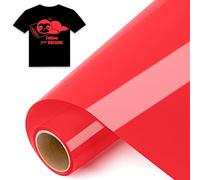 IModeur 8 Ft Rouleau Vinyle Thermocollant Rouge - 30,5 x 244 cm flex thermocollant Rouge pour Silhouette Cameo, vêtements, bonnets, pantalons, autres tissus