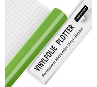 IModeur Feuille de vinyle, 30,5 cm x 305 cm Vinyle adhésif Vert brillant, Feuille de vinyle permanente Vert pour Cricut, Silhouette Cameo, la plupart des machines de découpe