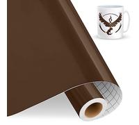 IModeur Film vinyle autocollant pour traceur - Marron brillant - 30,5 cm x 457,5 cm - Pour traceur Cricut, Silhouette Cameo, la plupart des machines de découpe