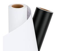 IModeur Lot de 2 rouleaux de film vinyle autocollant pour traceur Silhouette Cameo, 30,5 x 458 cm, noir/blanc mat