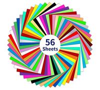 IModeur Lot de 40 feuilles de vinyle adhésif permanent 30,5 x 30,5 cm 23 couleurs assorties(mates et brillantes) pour la plupart des types de machines de découpe, imprimantes, autocollants de voiture