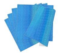 IModeur Lot de 5 feuilles de film vinyle brillant bleu - Film de traceur autocollant en vinyle à paillettes pour traceur Silhouette Cameo, la plupart des machines de découpe